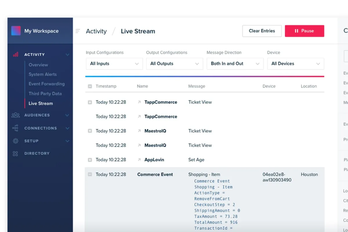 Notre avis sur mParticle : un logiciel de mobile analytics (analyse des performances d'une application mobile) à découvrir