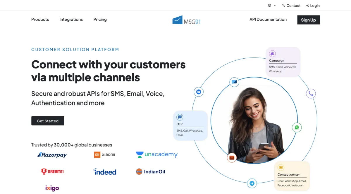 Interface MSG91 : fonctionnalités, prix, alternatives