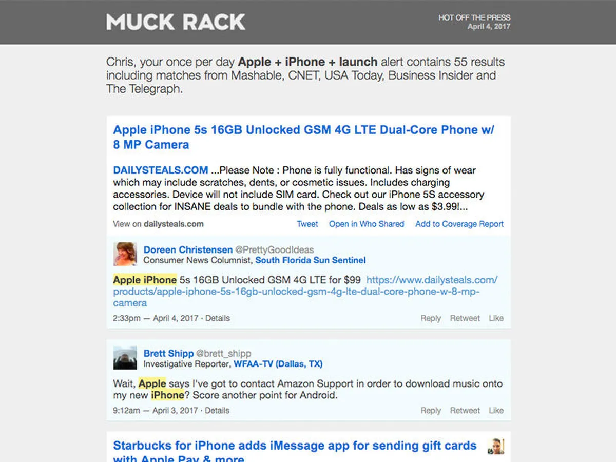 Comparez les fonctionnalités, avis utilisateurs et prix de nombreux logiciels de relations publiques / presse comme Muck Rack, Meltwater, Prowly, Agility Pr Solutions … 