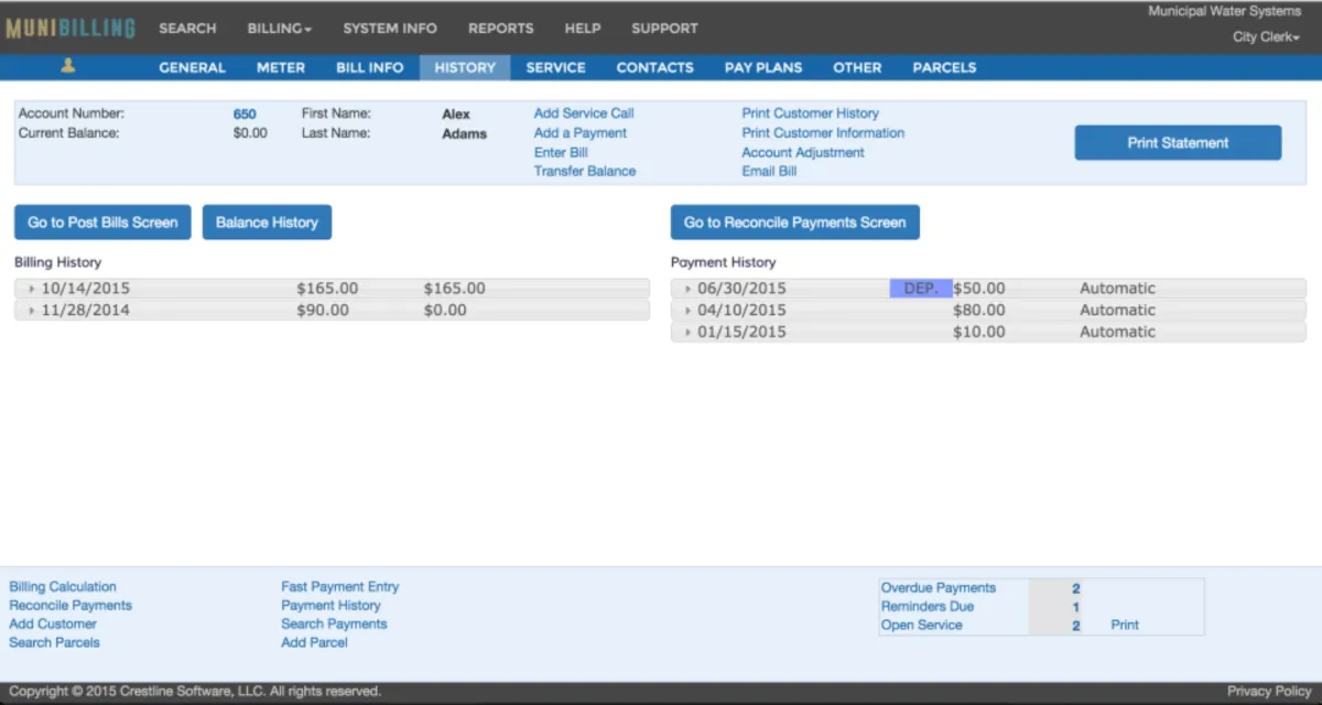Interface MuniBilling: fonctionnalités, prix, alternatives Interface MuniBilling: fonctionnalités, prix, alternatives