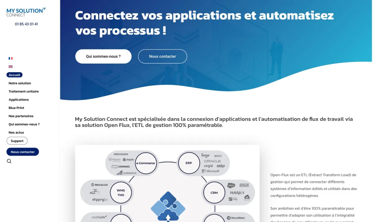 Interface My Solution Connect : fonctionnalités, prix, alternatives