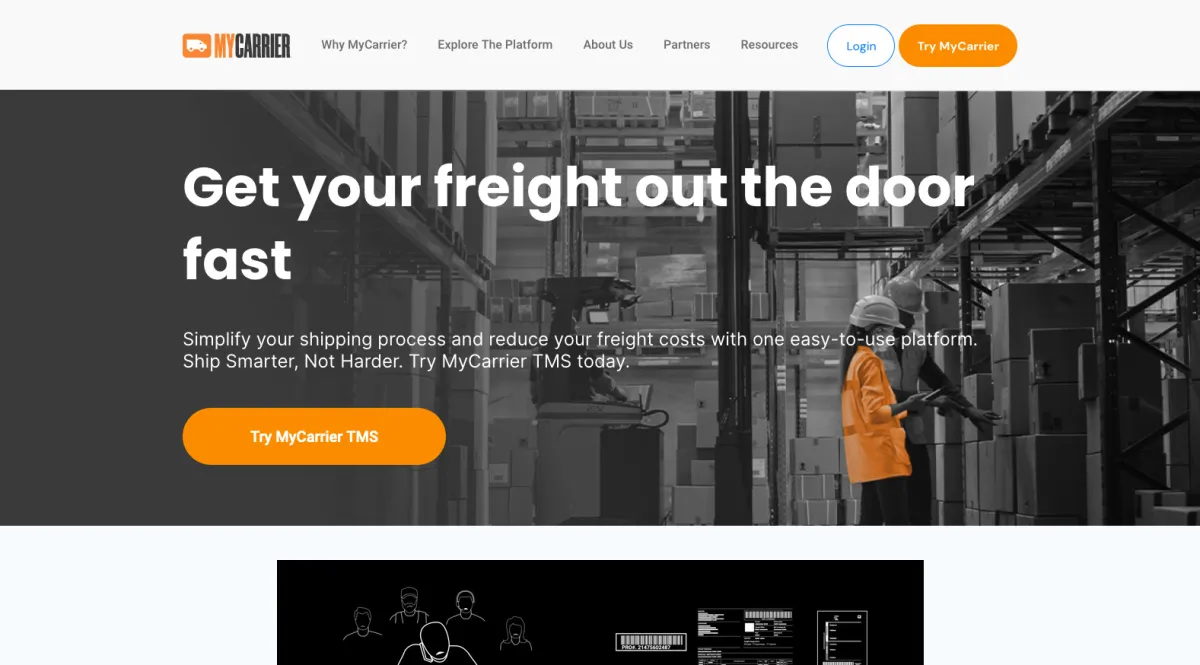 Interface MyCarrierTMS : fonctionnalités, prix, alternatives