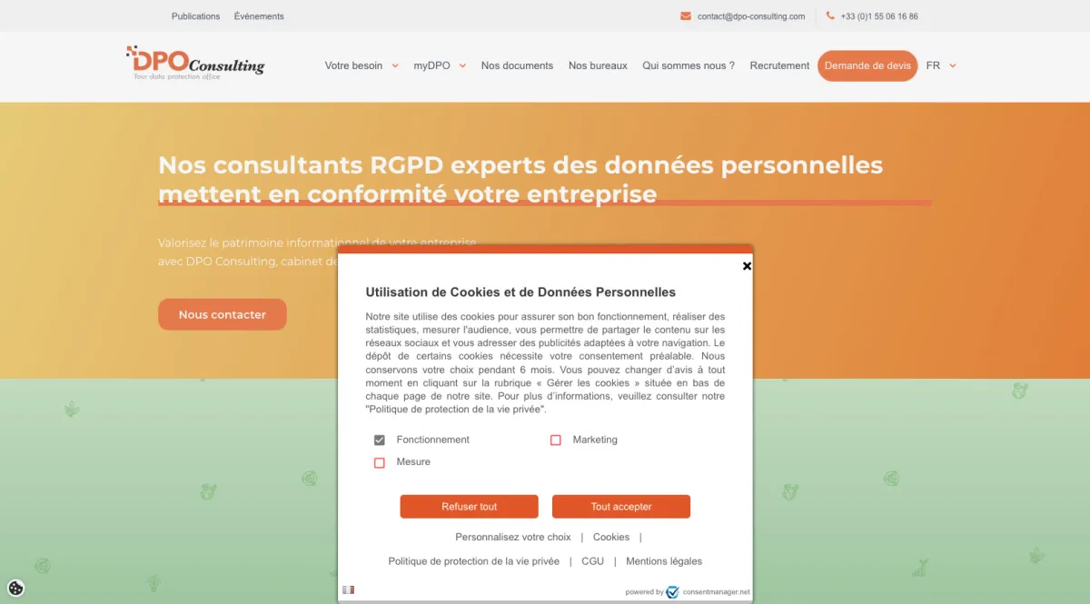 Interface Mydpo : fonctionnalités, prix, alternatives