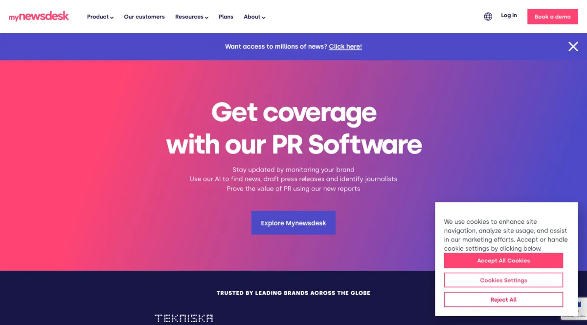 Interface Mynewsdesk : fonctionnalités, prix, alternatives