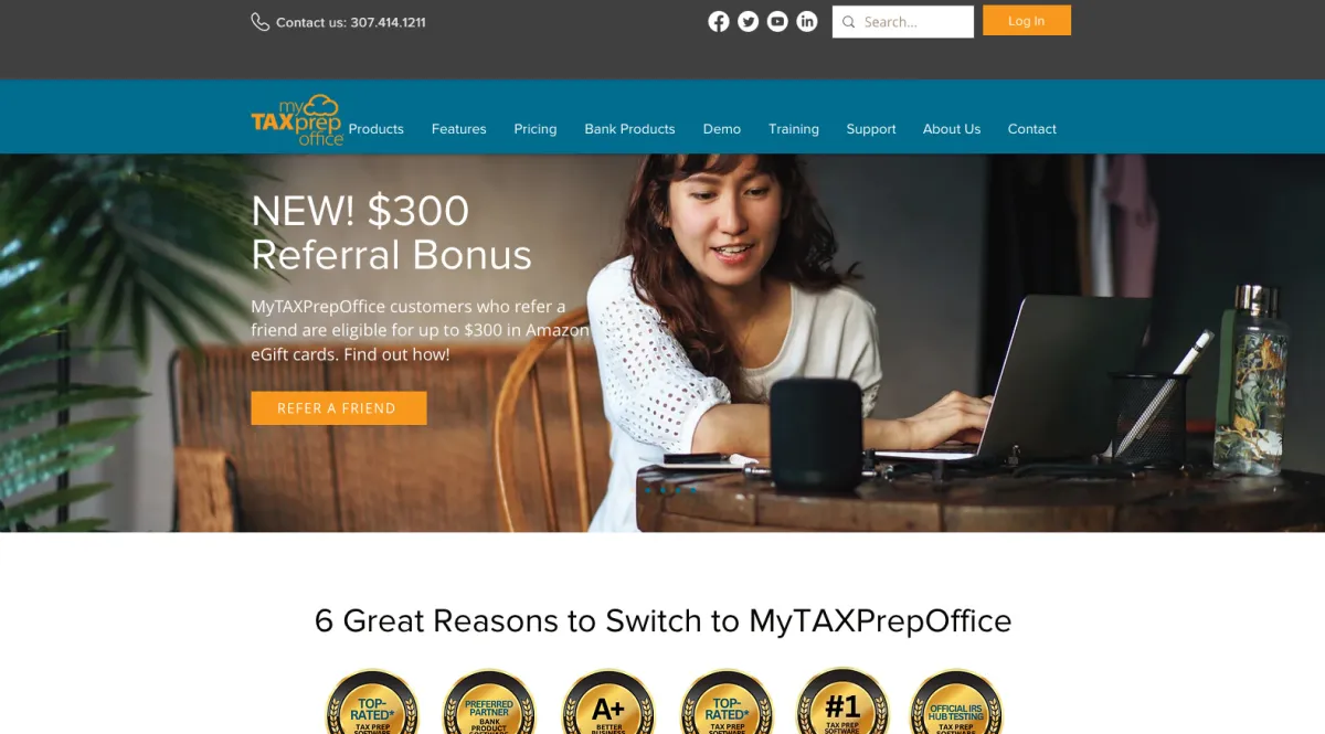 Interface MyTAXPrepOffice : fonctionnalités, prix, alternatives