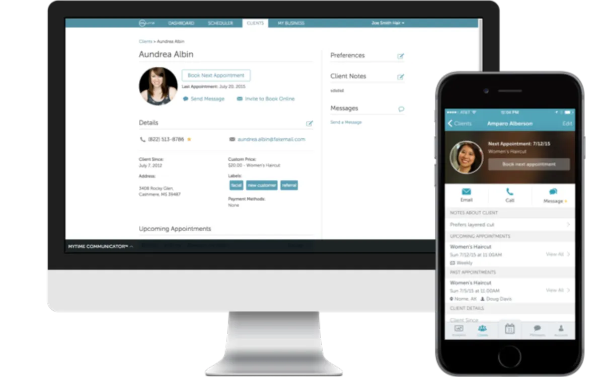 Interface MyTime: fonctionnalités, prix, alternatives