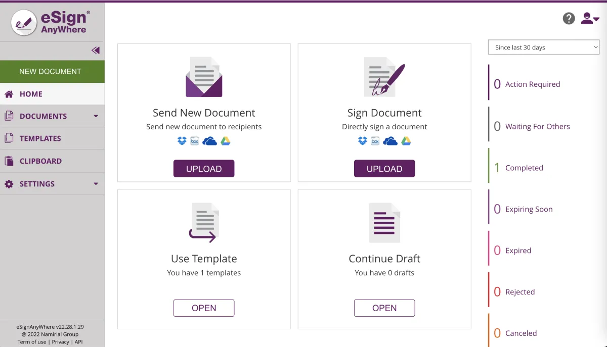 Notre avis sur Namirial eSignAnyWhere : un logiciel de signature électronique à découvrir