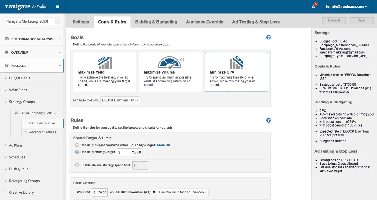 Nanigans: avis sur le logiciel de gestion de campagnes publicitaires: fonctionnalités, avantages, inconvénients et tarifs