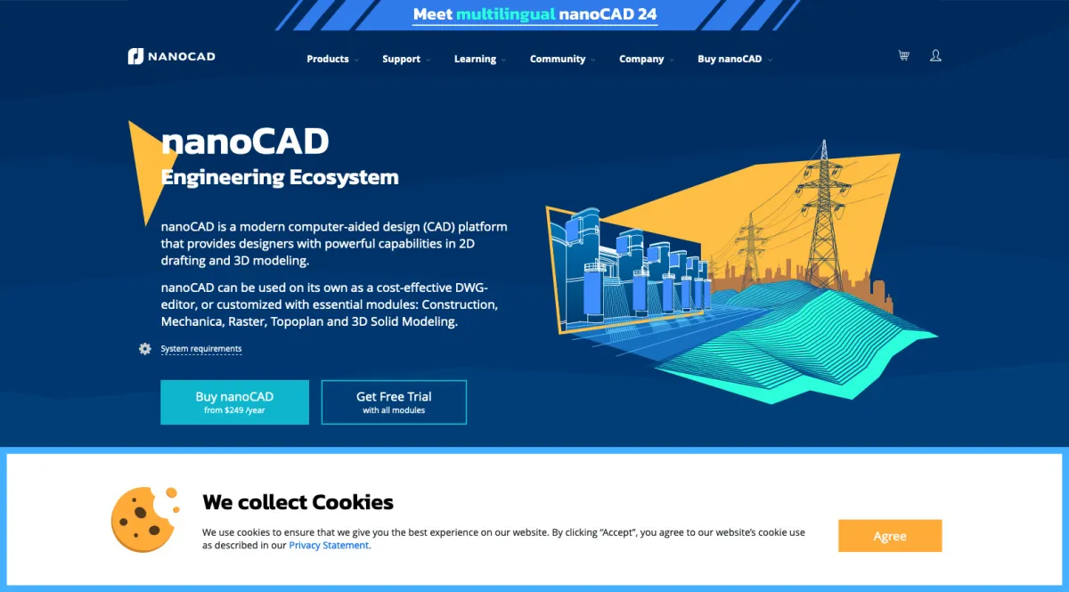 Interface nanoCAD : fonctionnalités, prix, alternatives