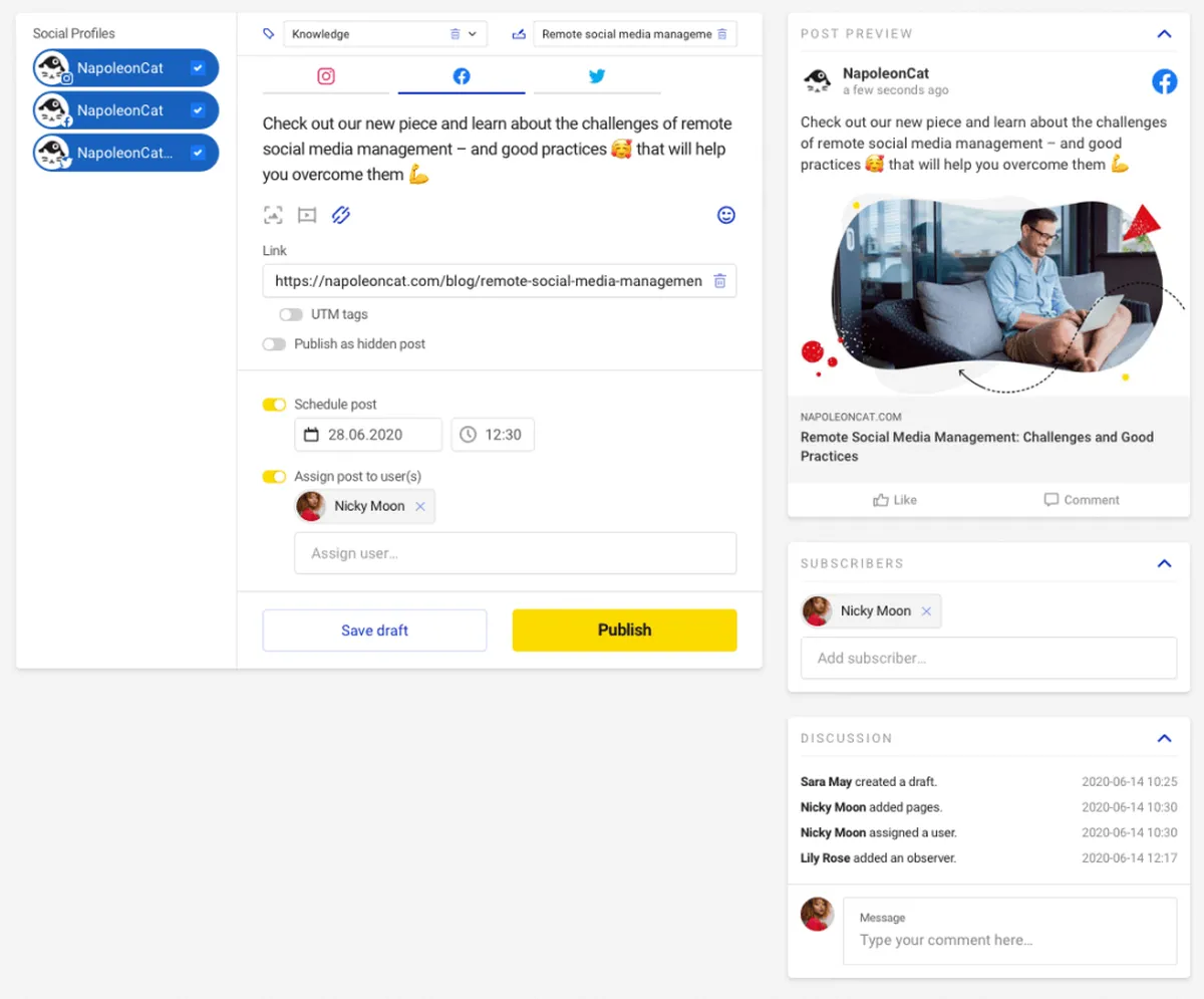 Notre avis sur NapoleonCat : un logiciel de gestion des réseaux sociaux à découvrir