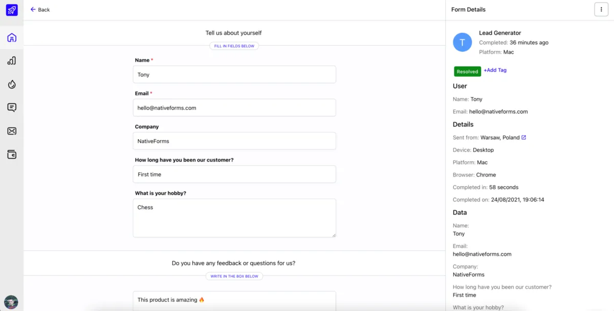 Interface NativeForms: fonctionnalités, prix, alternatives