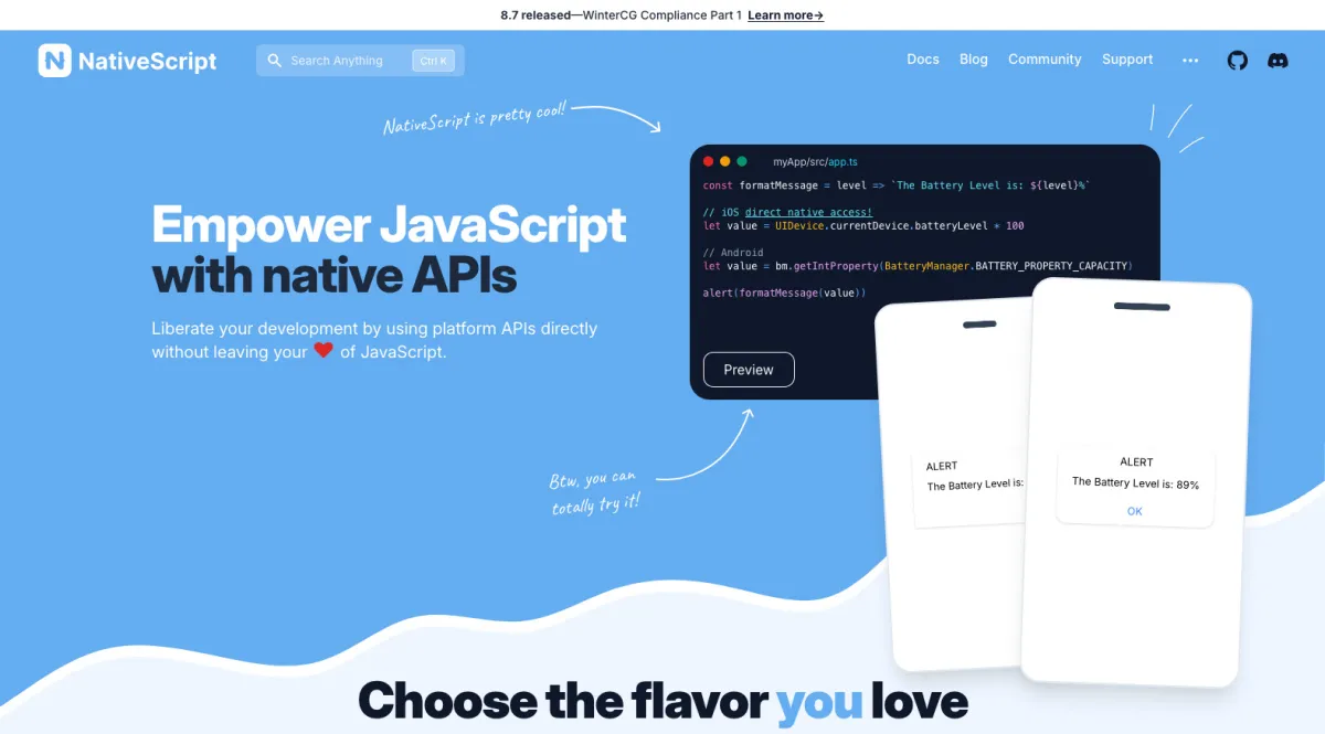 Interface NativeScript : image, ergonomie, alternatives Interface NativeScript : image, ergonomie, alternatives