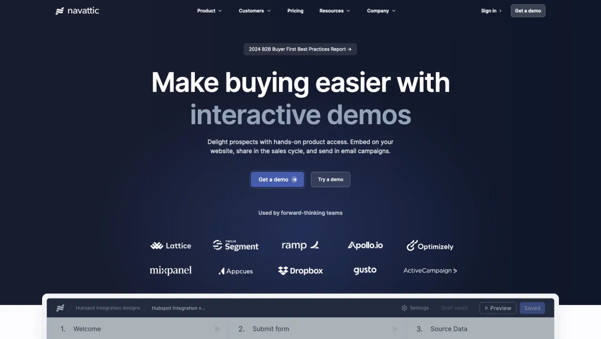 Interface Navattic : fonctionnalités, prix, alternatives Interface Navattic : fonctionnalités, prix, alternatives