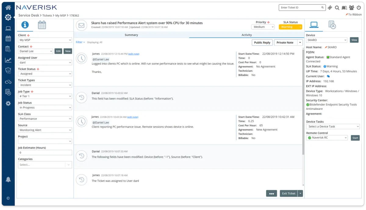 Interface Naverisk: fonctionnalités, prix, alternatives