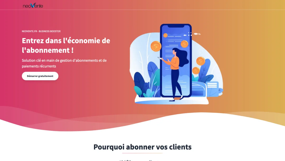 Interface Neovente.fr : fonctionnalités, prix, alternatives