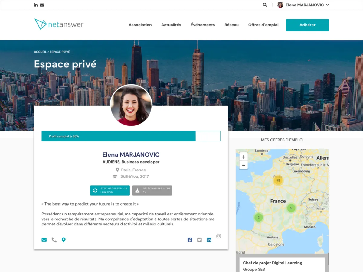Netanswer: avis sur le logiciel de gestion des anciens élèves (alumni): fonctionnalités, avantages, inconvénients et tarifs