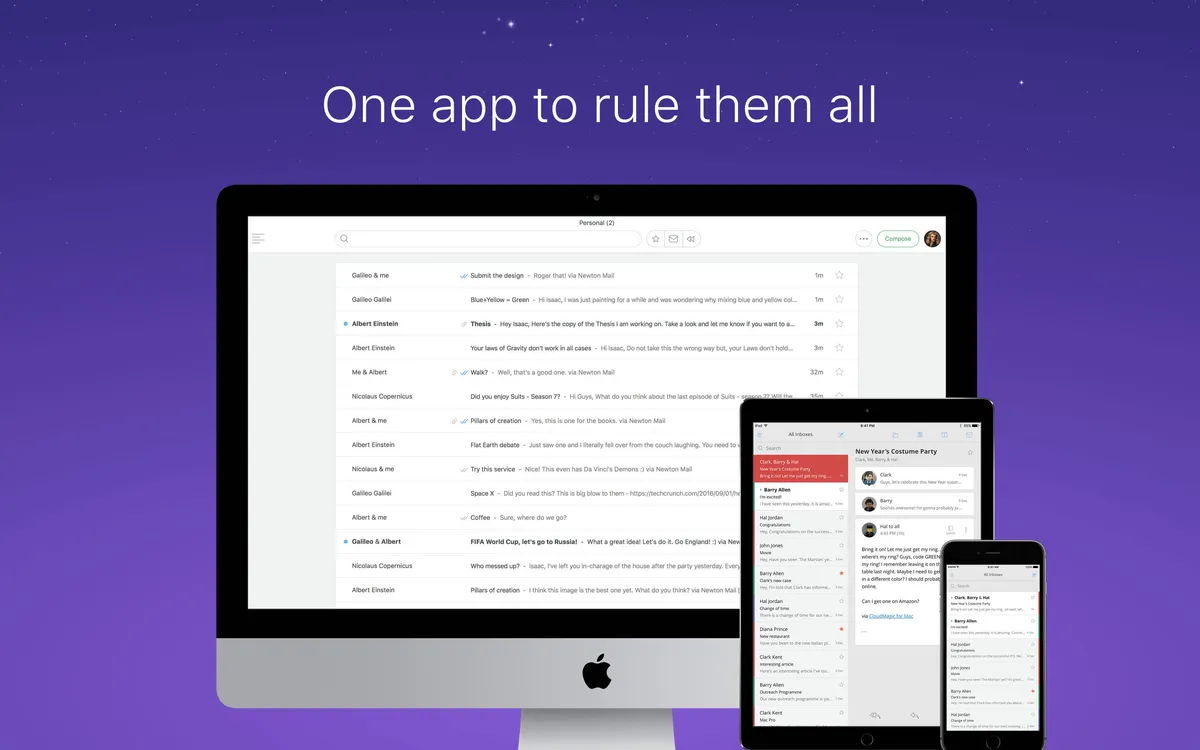 Interface Newton Mail: fonctionnalités, prix, alternatives
