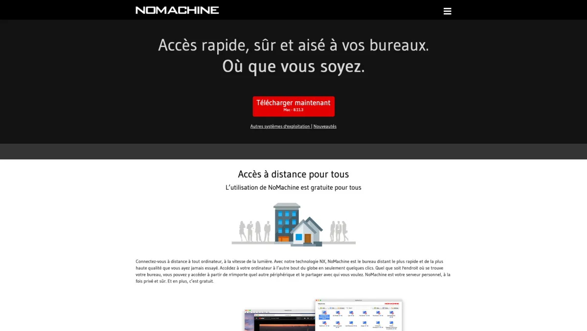 Interface NoMachine : image, ergonomie, alternatives Interface NoMachine : image, ergonomie, alternatives