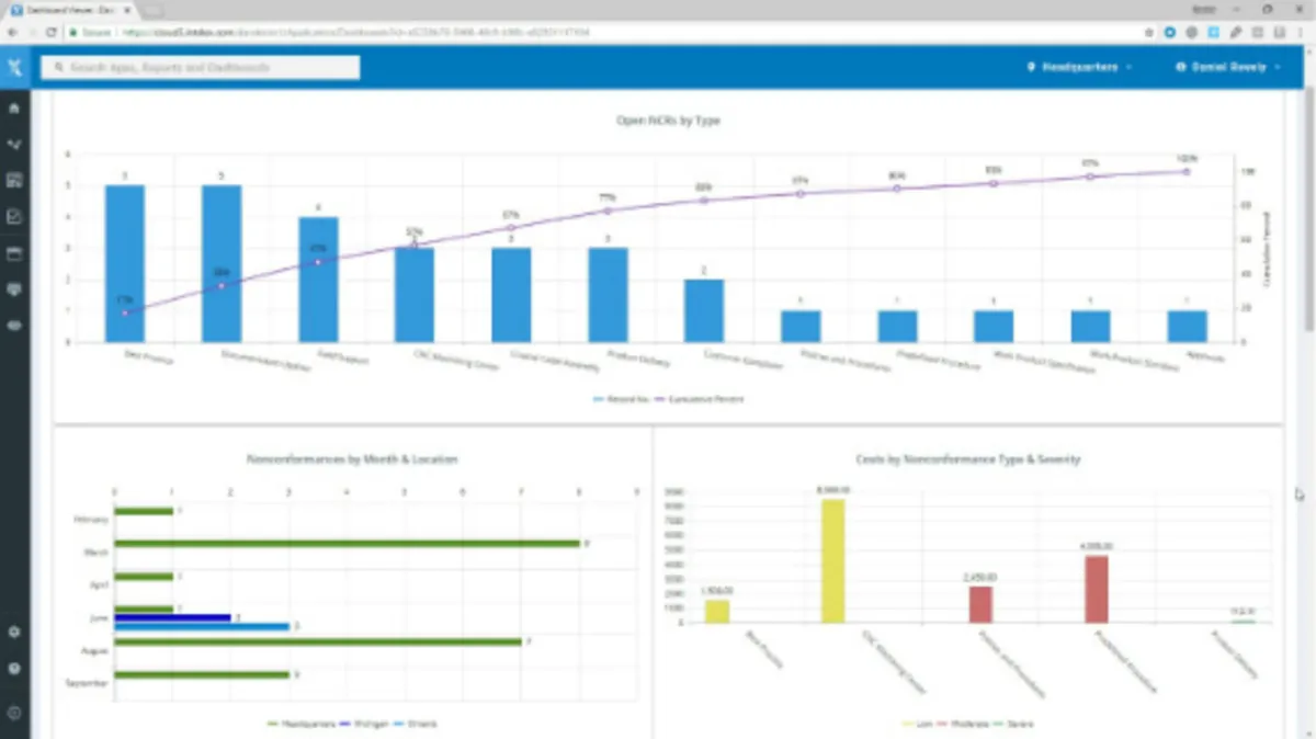 Intelex Nonconformance Management & Reporting Software est un logiciel d'actions correctives et préventives populaire qui existe en version gratuite ou payante (à partir de 12,5 €) Intelex Nonconformance Management & Reporting Software est un logiciel d'actions correctives et préventives populaire qui existe en version gratuite ou payante (à partir de 12,5 €)