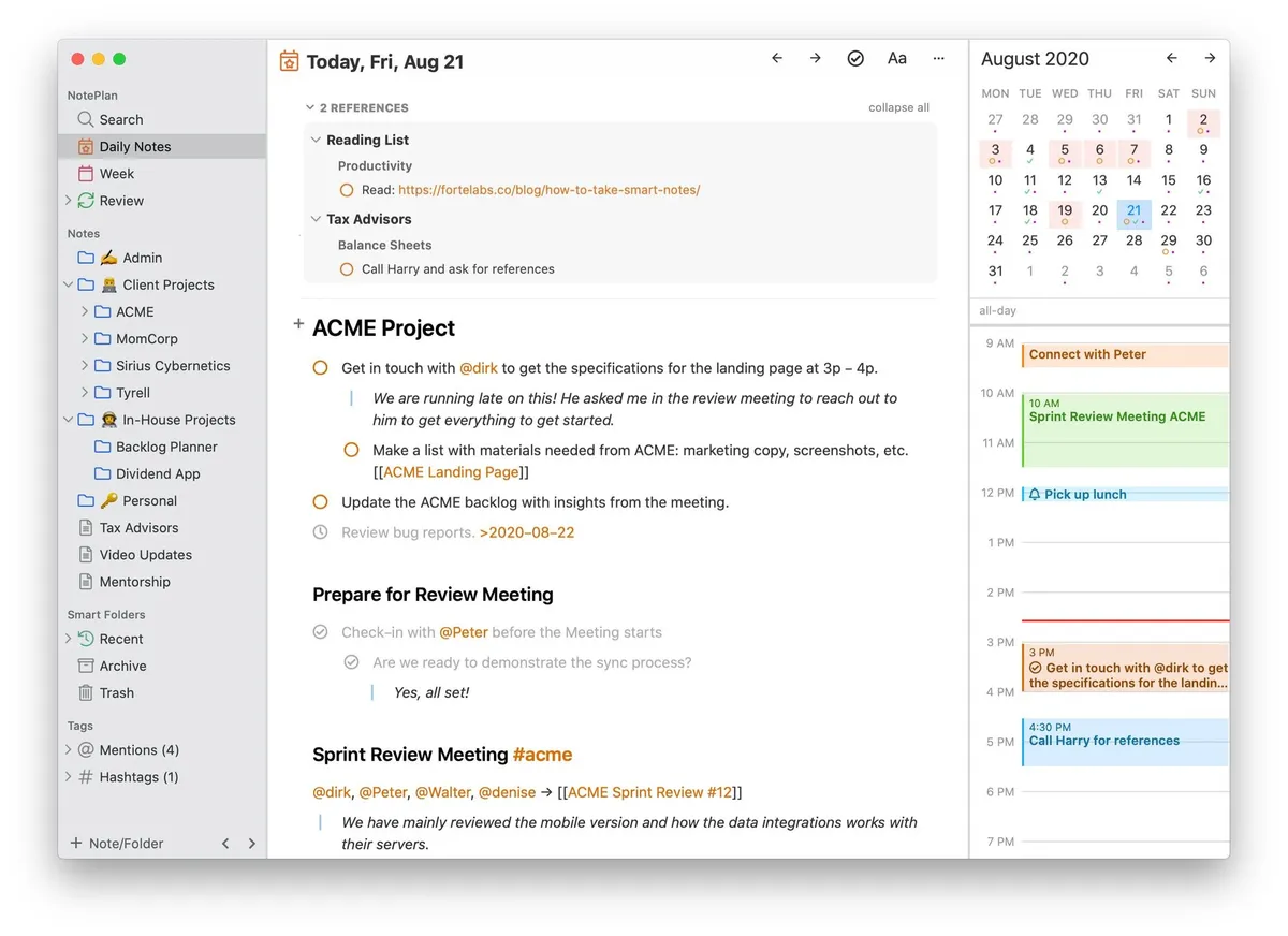 NotePlan: avis sur le logiciel de prise de notes: fonctionnalités, avantages, inconvénients et tarifs