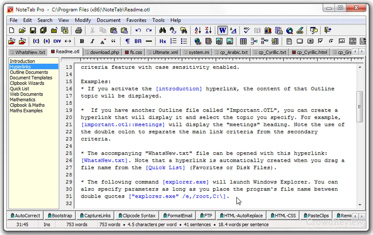 NoteTab: avis sur le éditeur de code (code editor): fonctionnalités, avantages, inconvénients et tarifs NoteTab: avis sur le éditeur de code (code editor): fonctionnalités, avantages, inconvénients et tarifs