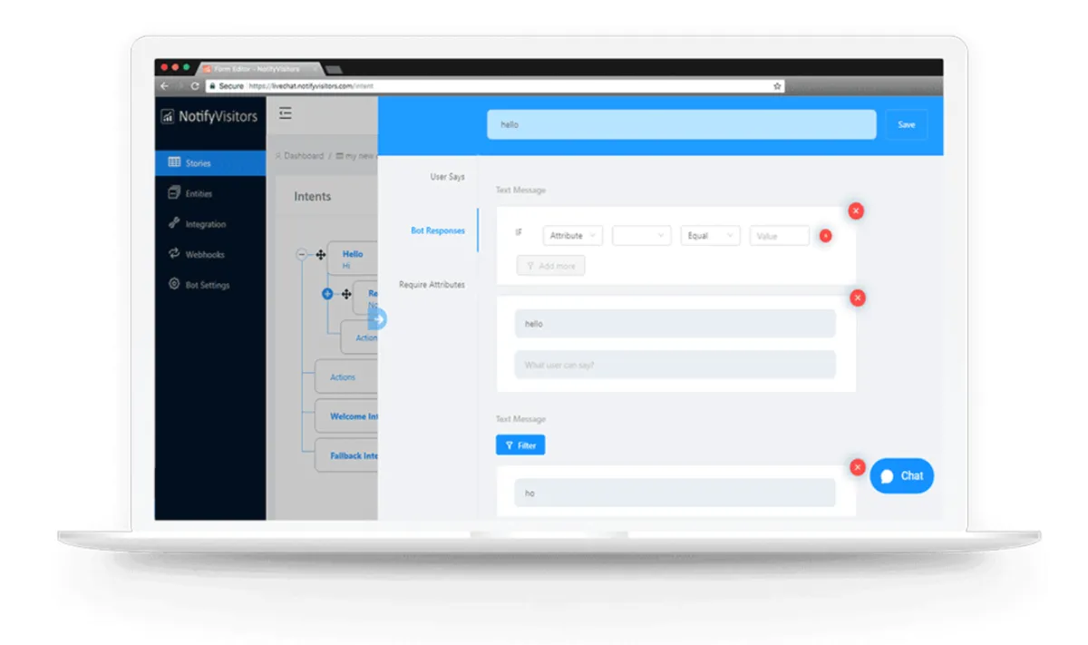 Interface NotifyVisitors: fonctionnalités, prix, alternatives