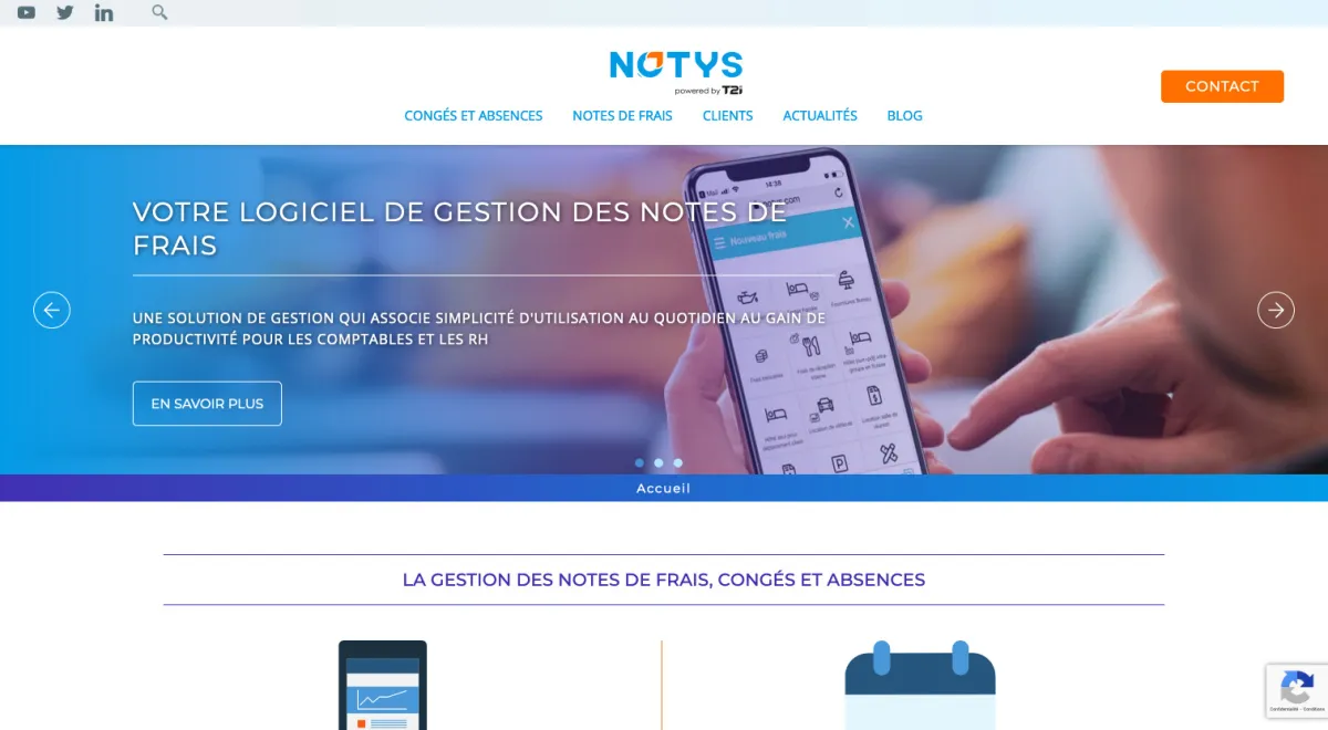 Interface Notys congés : image, ergonomie, alternatives