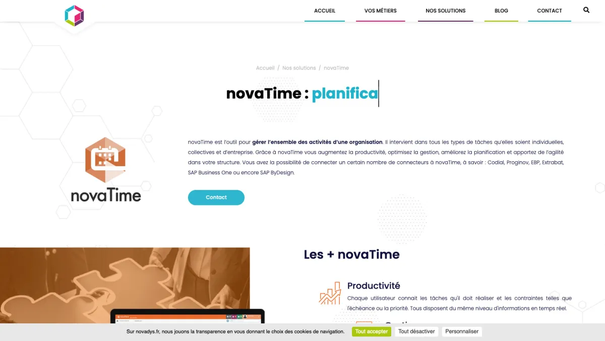 Interface novaLink : image, ergonomie, alternatives