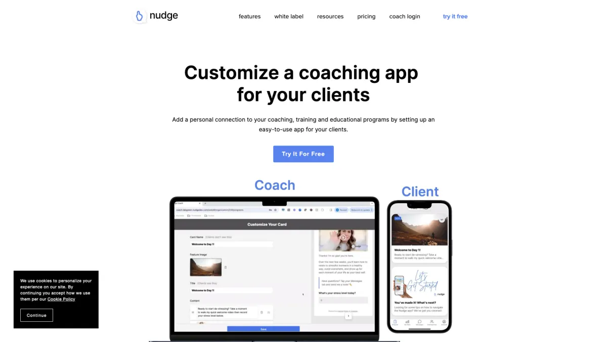 Interface Nudge Coach : fonctionnalités, prix, alternatives