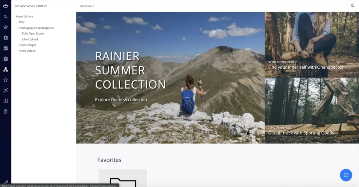 Interface Nuxeo Cloud: image, ergonomie, alternatives