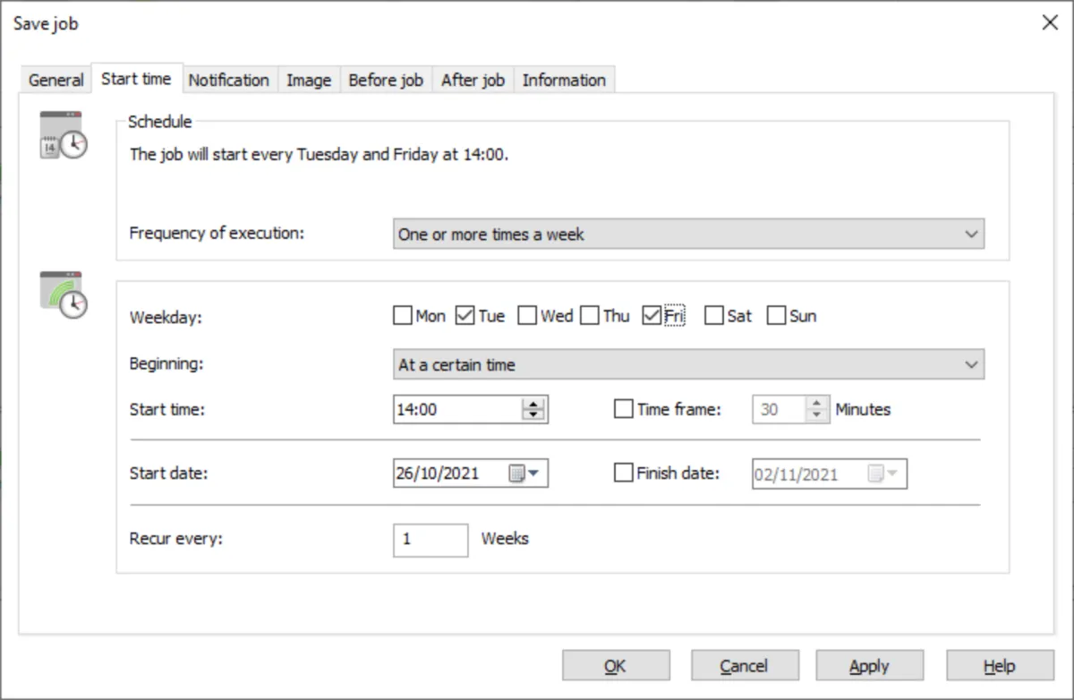 Interface O&O DiskImage: image, ergonomie, alternatives