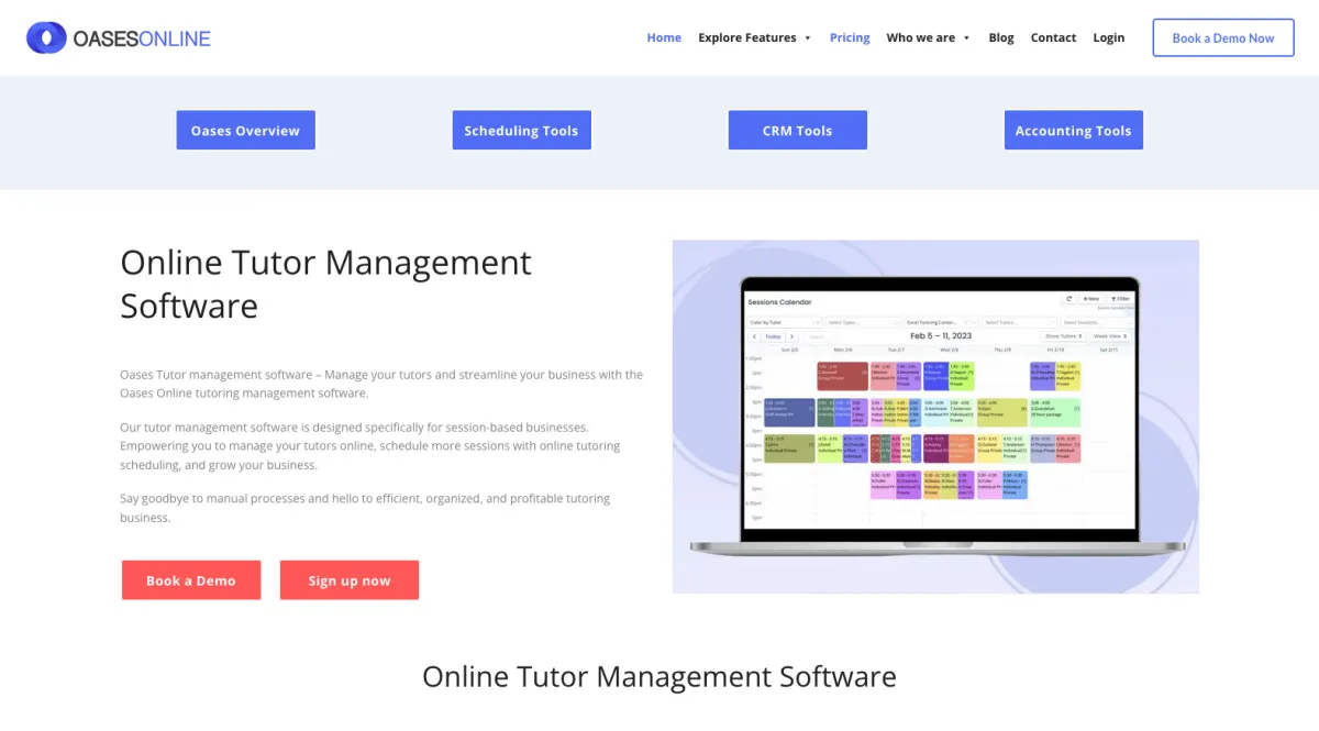 Interface Oases Online : fonctionnalités, prix, alternatives