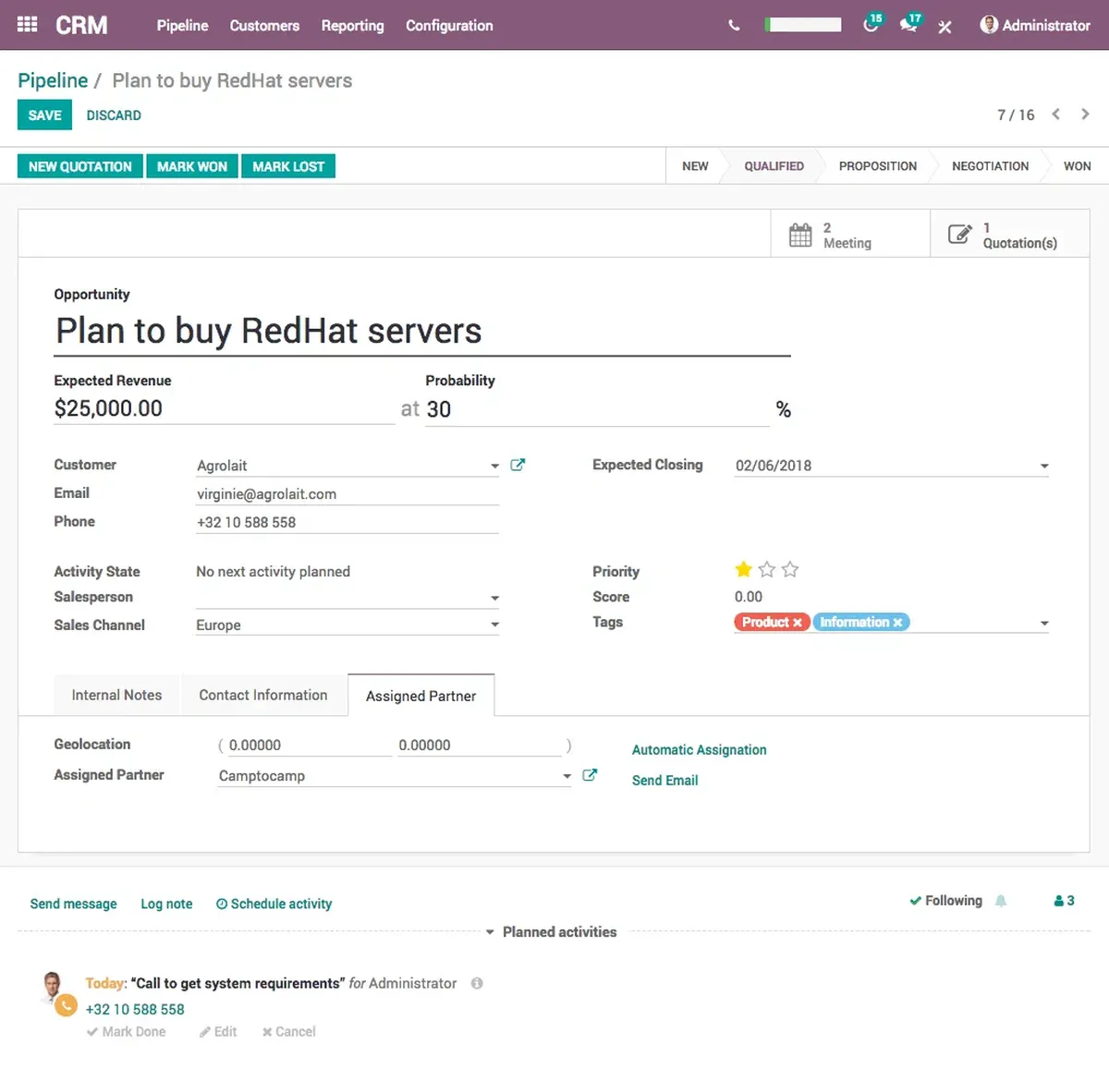 Notre avis sur Odoo CRM : un logiciel CRM à découvrir