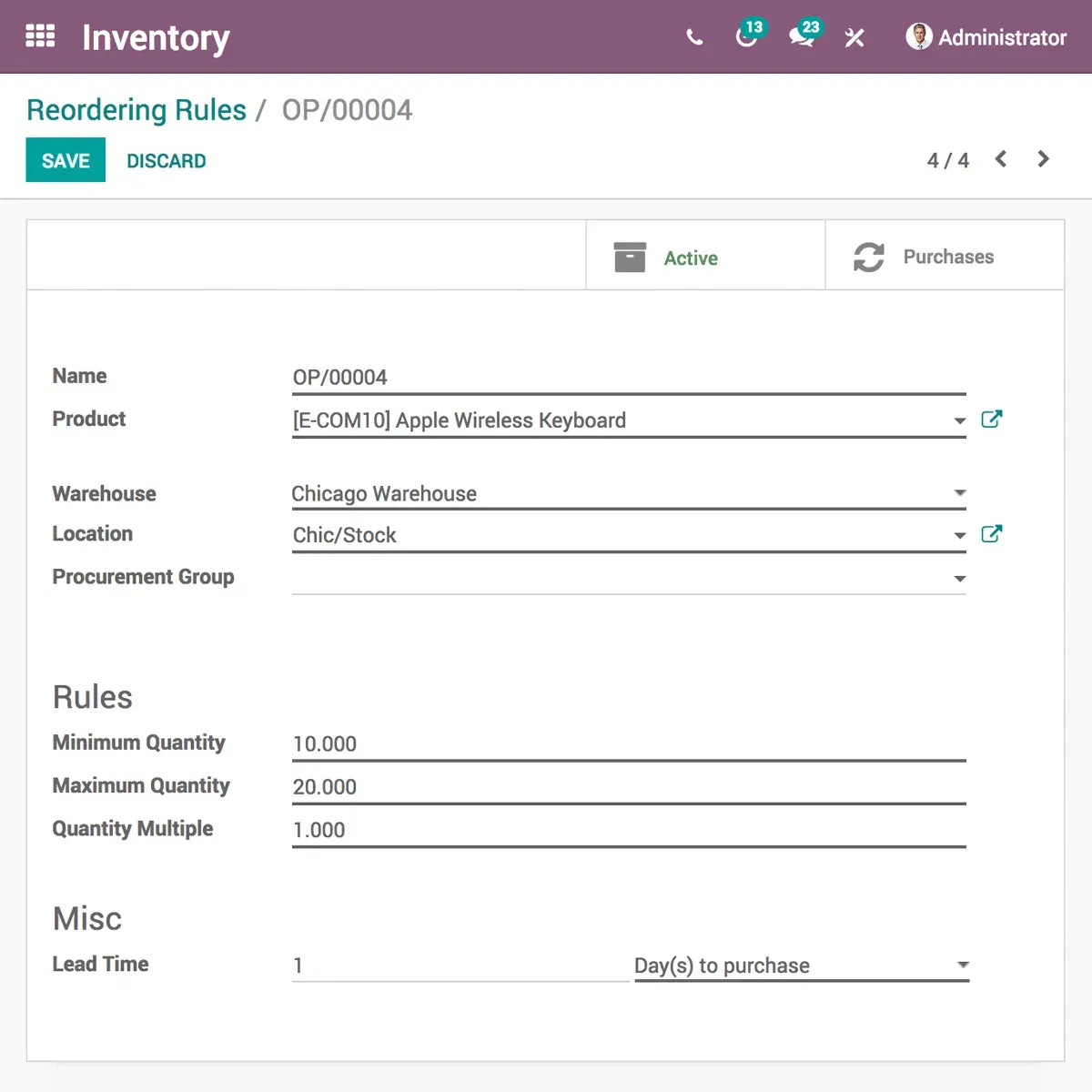 Interface Odoo Inventory: fonctionnalités, prix, alternatives