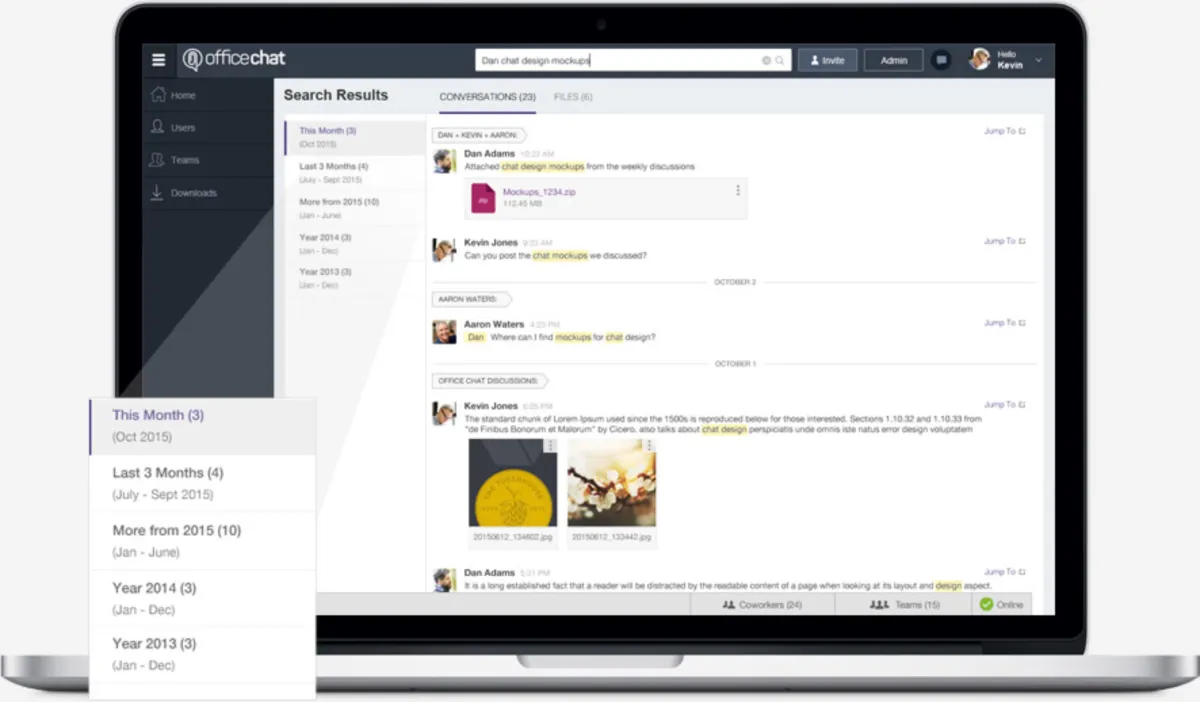 Interface Office Chat: fonctionnalités, prix, alternatives