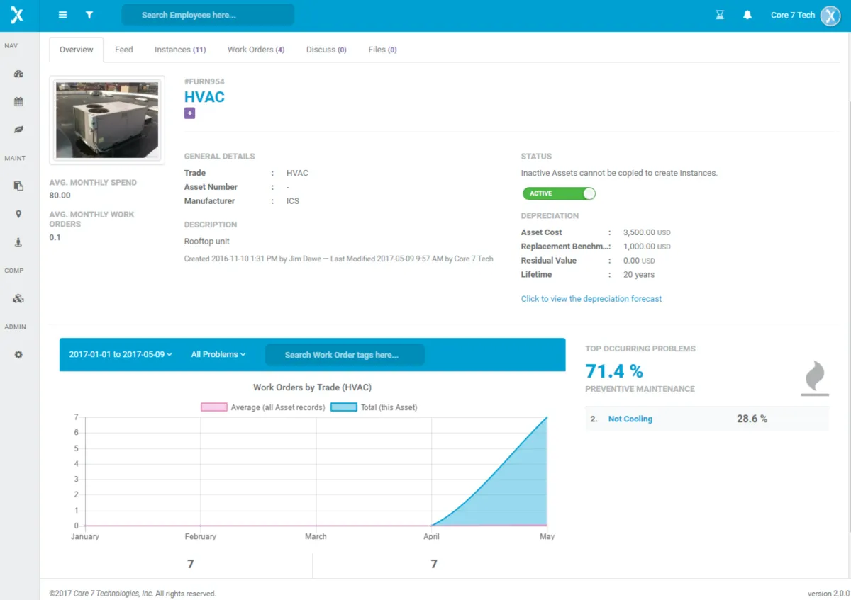 Interface Officetrax: fonctionnalités, prix, alternatives