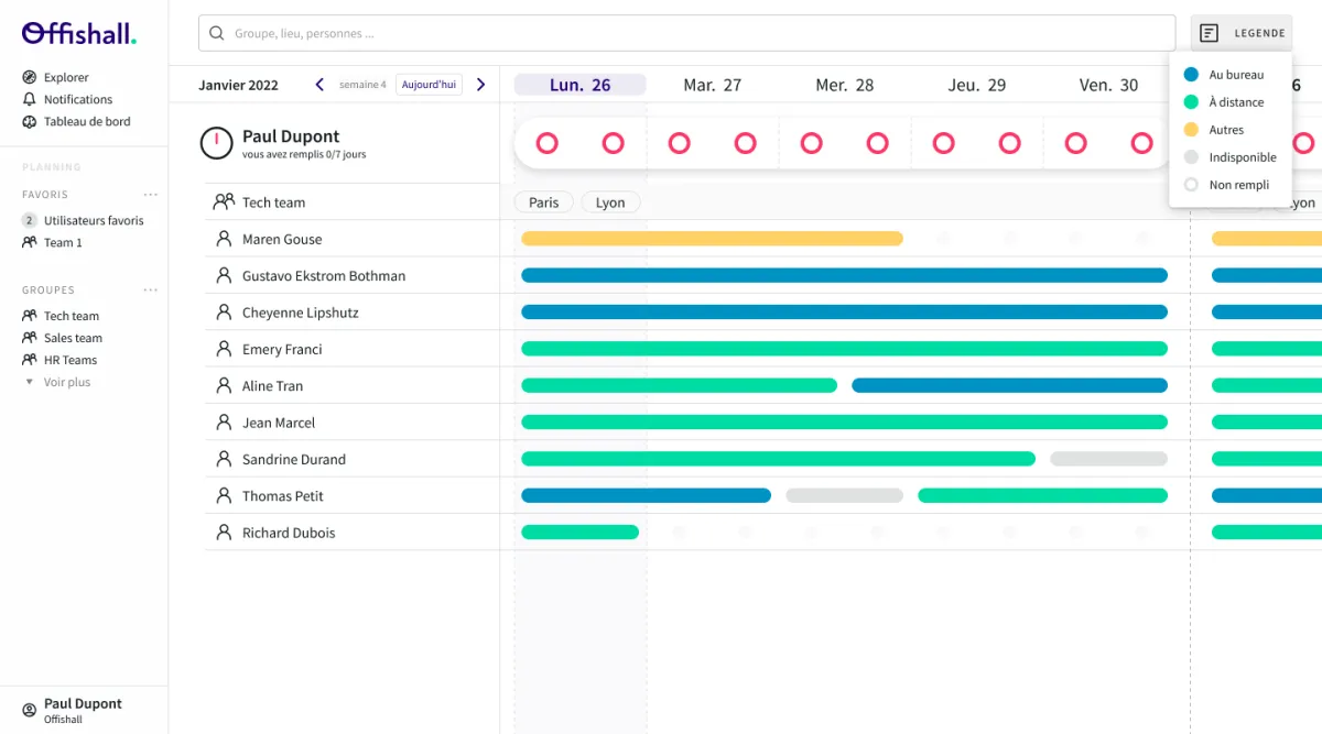 Notre avis sur Offishall : un logiciel de travail hybride (flex office) à découvrir