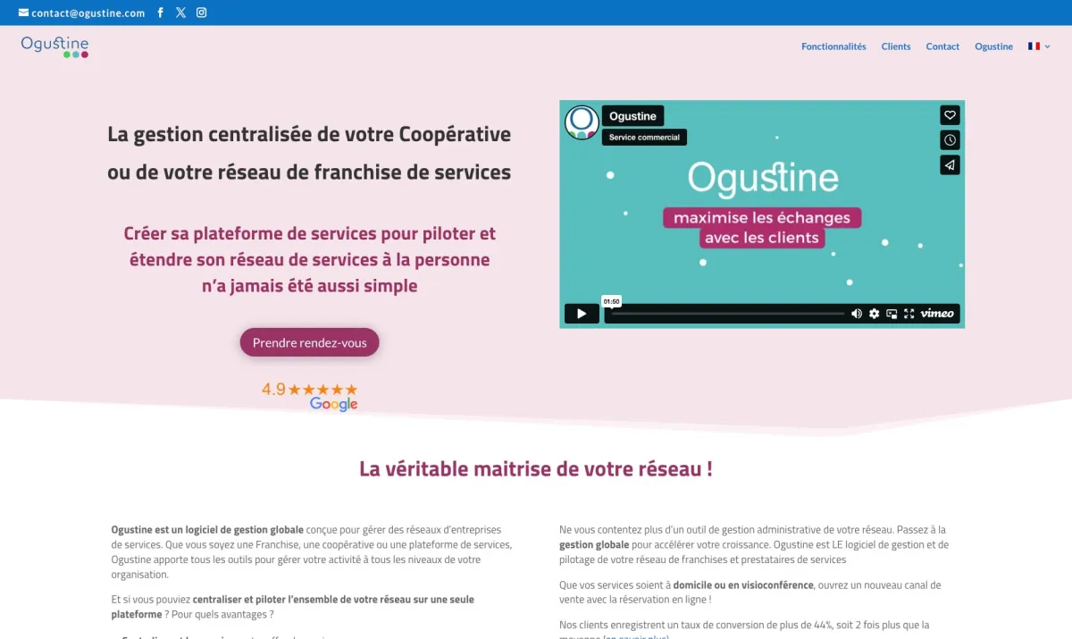 Interface Ogustine Franchise : image, ergonomie, alternatives Interface Ogustine Franchise : image, ergonomie, alternatives