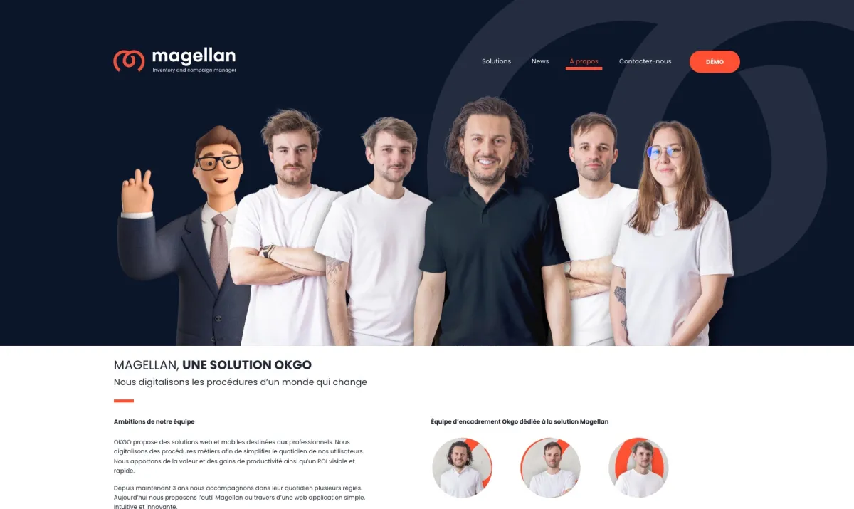 Interface OKGO - Magellan : fonctionnalités, prix, alternatives