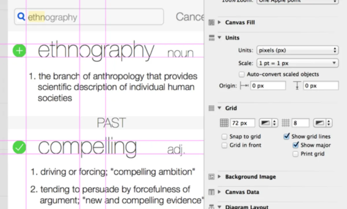 Interface Omnigraffle: fonctionnalités, prix, alternatives