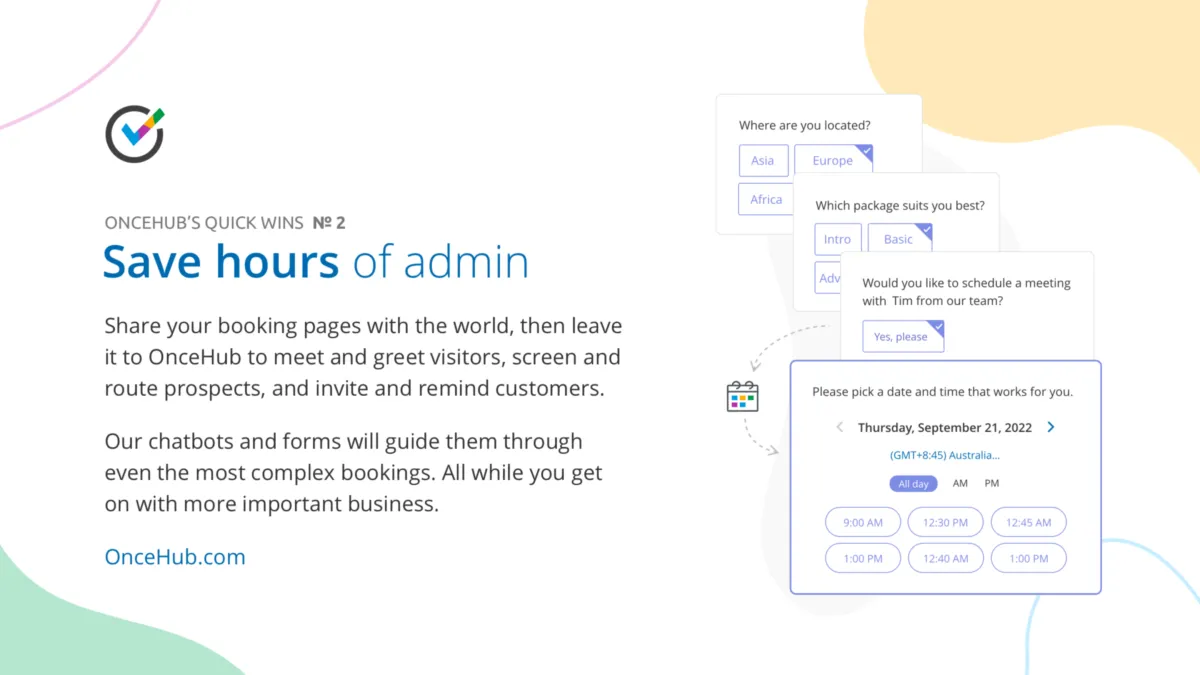 Interface OnceHub: image, ergonomie, alternatives