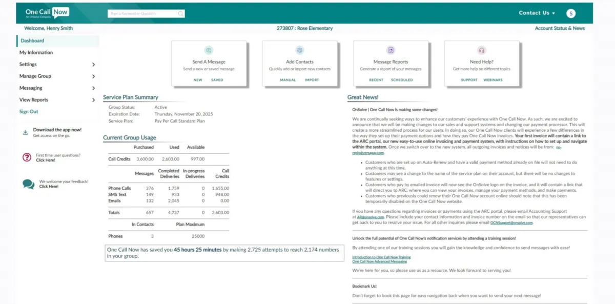 Interface One Call Now: fonctionnalités, prix, alternatives