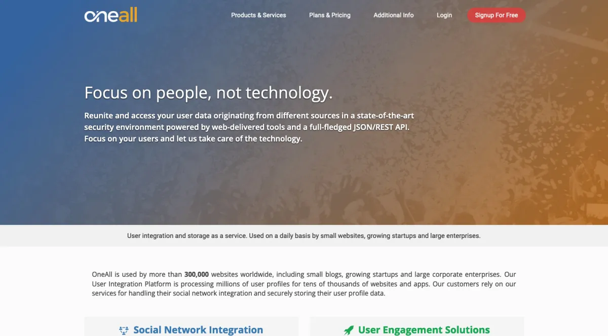 Interface OneAll : fonctionnalités, prix, alternatives