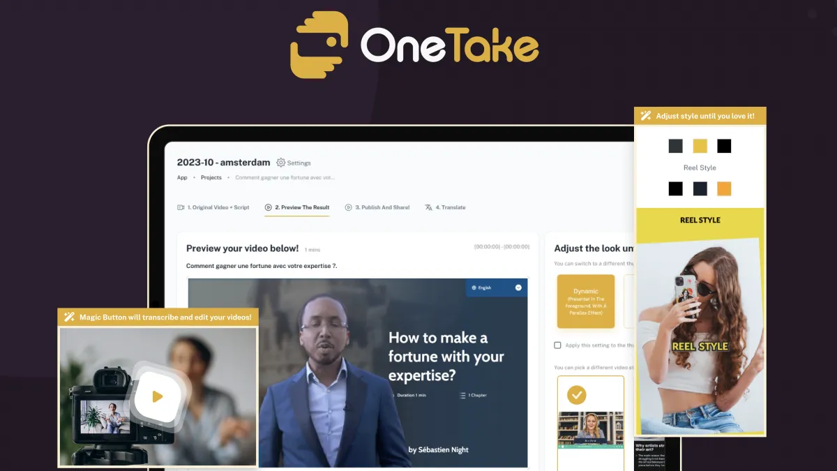 Notre avis sur OneTake AI : un logiciel de marketing sur les réseaux sociaux à découvrir
