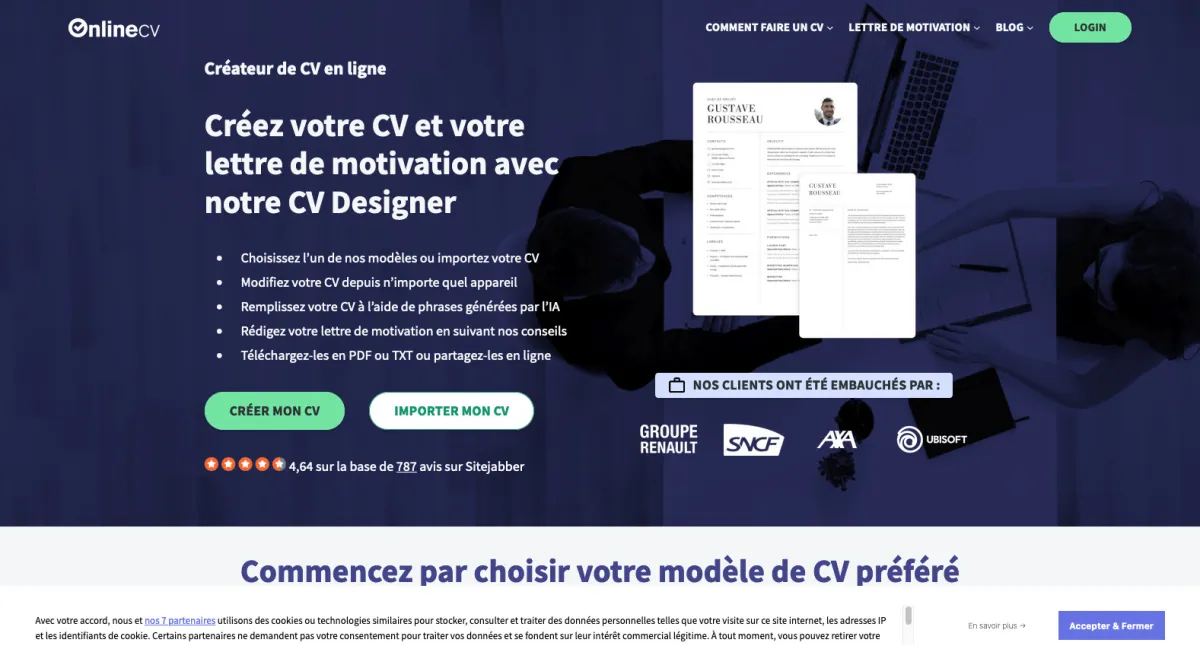 Interface Online CV : fonctionnalités, prix, alternatives