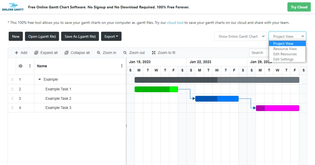Online Gantt est un logiciel de diagramme de Gantt très réputé en entreprise car il dispose de nombreuses fonctionnalités et intégrations tierces 