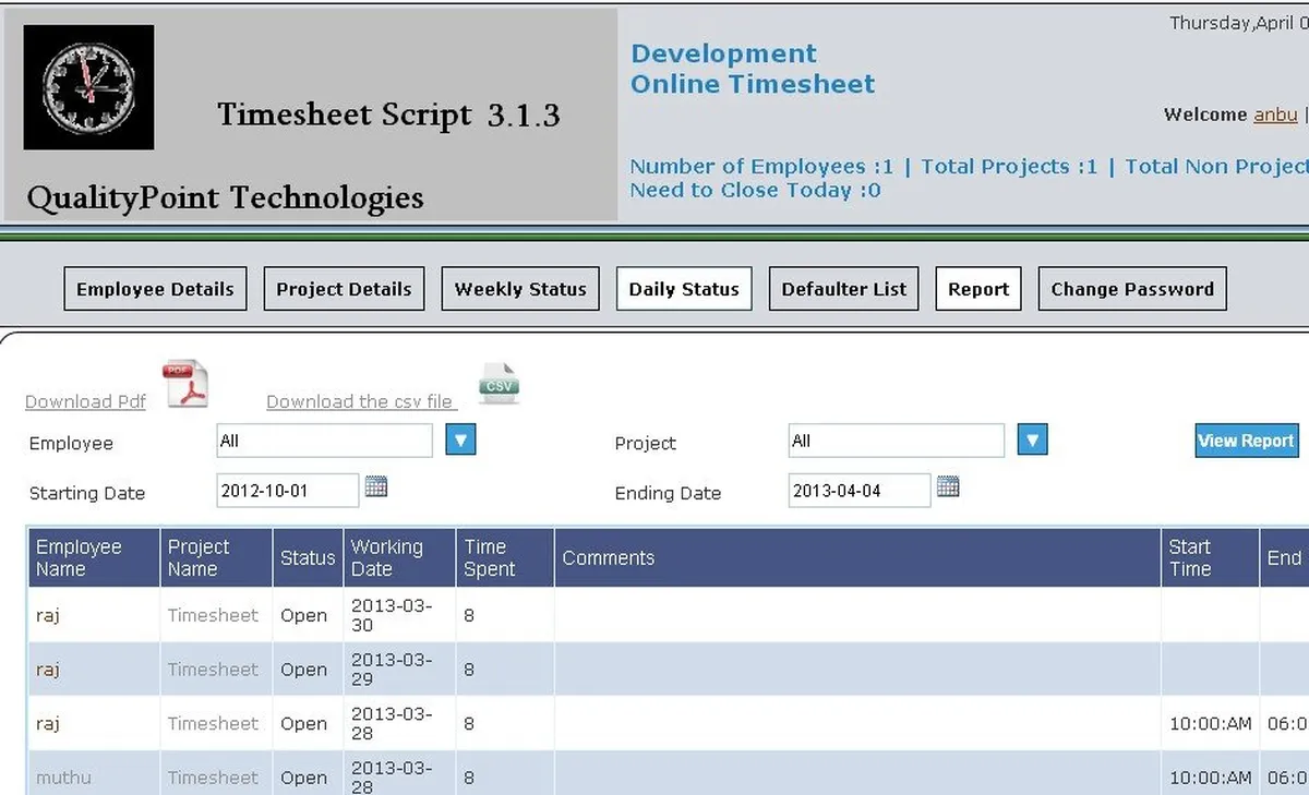 Online TimeSheet: avis sur le logiciel de gestion des temps et activités (GTA: time tracking / pointage / badgeuse): fonctionnalités, avantages, inconvénients et tarifs