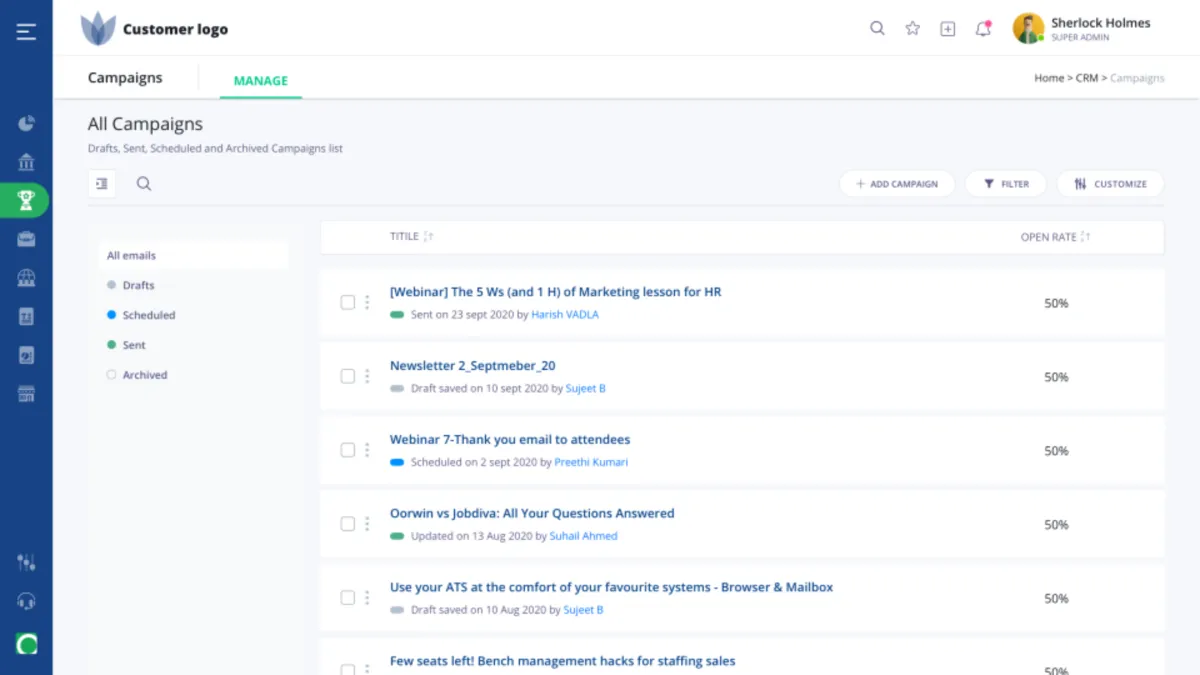 Interface Oorwin: fonctionnalités, prix, alternatives