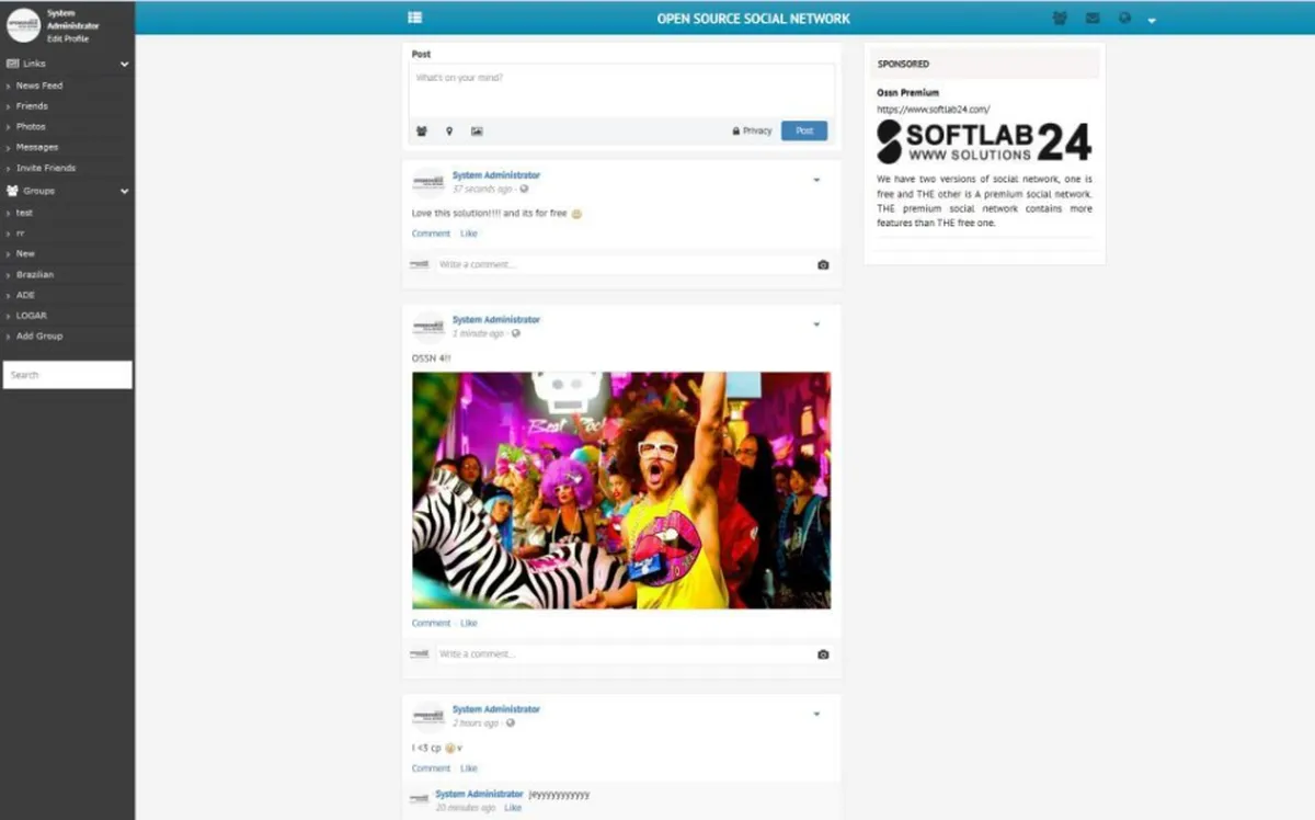 Notre avis sur Open Source Social Network : un logiciel de réseau social d'entreprise (RSE) à découvrir