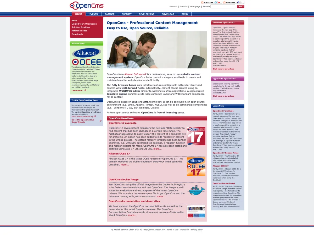 Interface OpenCMS : image, ergonomie, alternatives Interface OpenCMS : image, ergonomie, alternatives